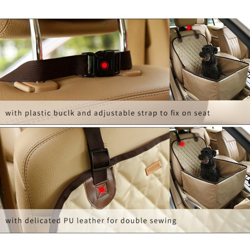 Dog Car Front Seat Cover Protector 2 in 1 Carrier for Dogs Folding Cat Car Booster Seat Cover Anti-Slip Pet Car Carrier Suppiles-4