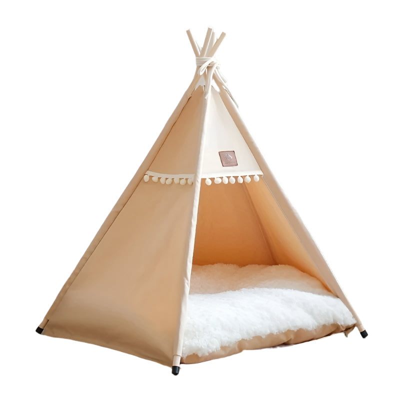 Linen Pet Teepee Bed-0